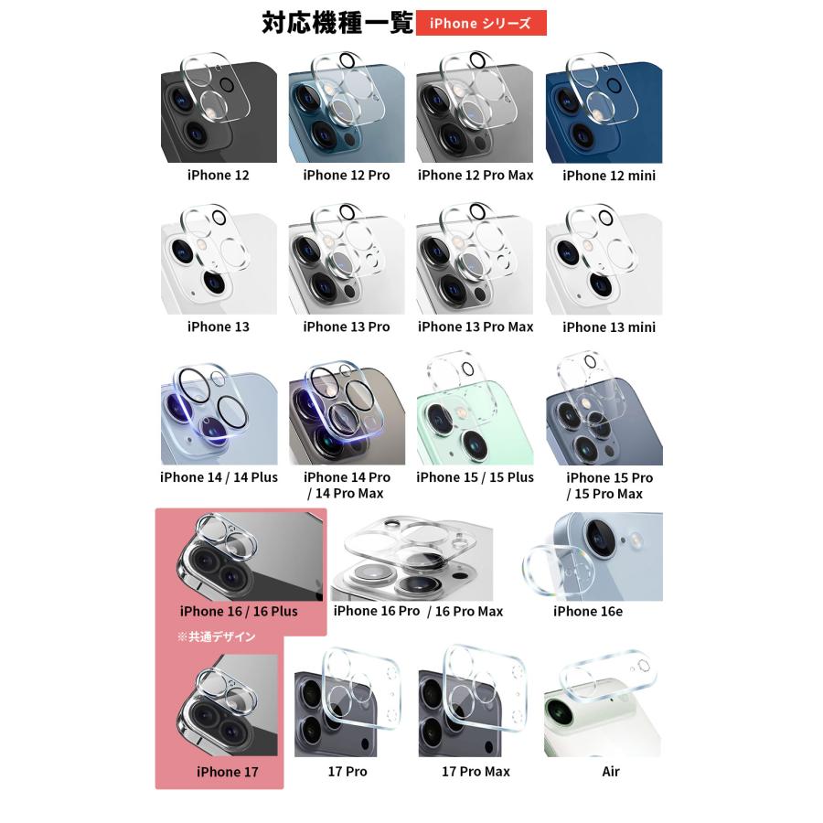 iPhone 17 16 フィルム 16e Pro Max Air 15 14 13 12 Plus mini カメラ
