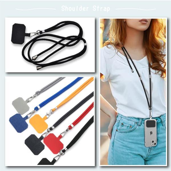 スマホショルダーストラップ 挟むだけ 紐 ストラップ ホルダー 斜め