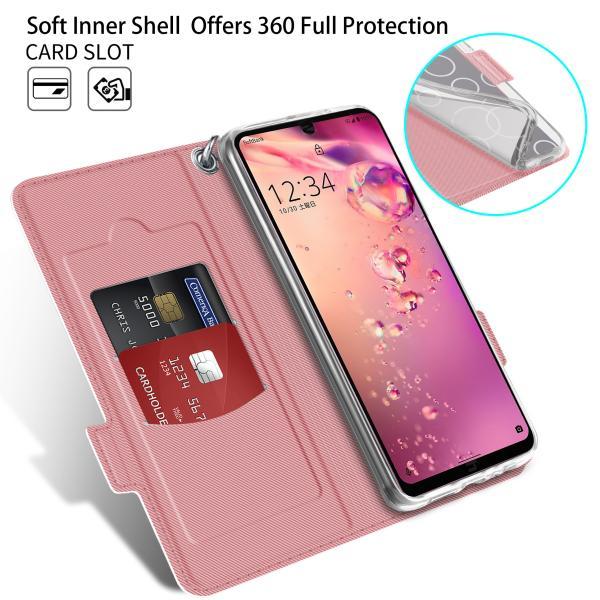 AQUOS zero6 シンプル 手帳型 レザーケース 手帳ケース 無地 高級 PU