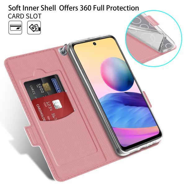 Xiaomi Redmi Note 10 JE / 10T シンプル 手帳型 レザーケース 手帳