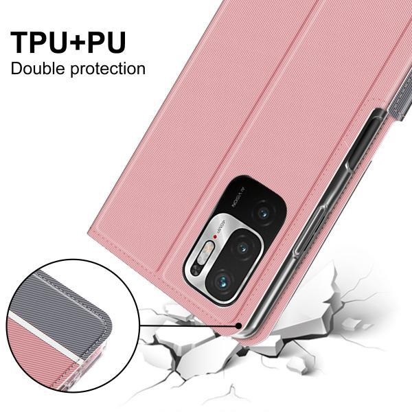 Redmi Xiaomi Note 10 JE / 10T シンプル 手帳型 レザーケース 手帳