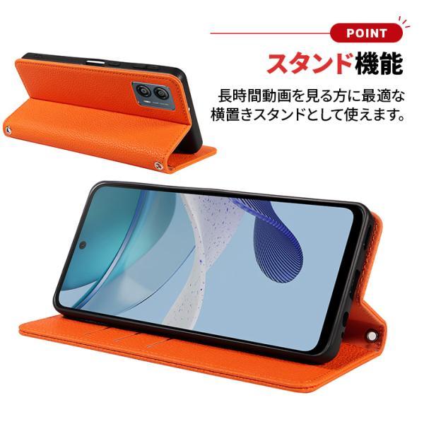 Motorola moto g66j 5G moto g66y moto g64 g24 g53j g53y g53s ケース 手帳型 カバー レザー 手帳ケース ストラップ 保護ケース 耐衝撃 シンプル スマホケース | motorola | 04