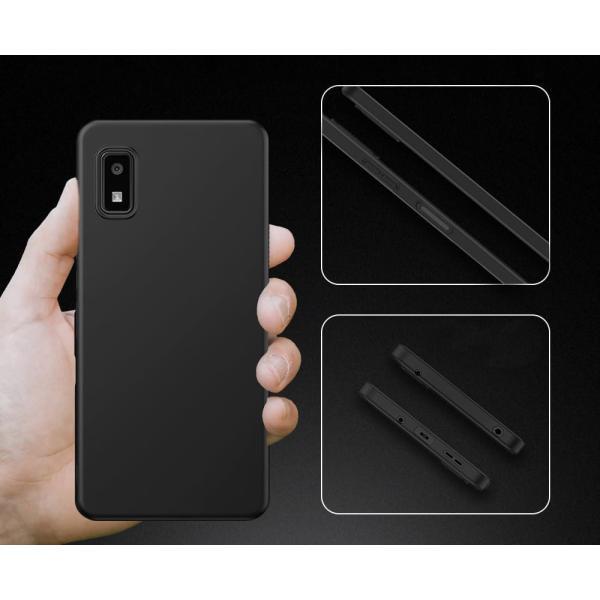 AQUOS wish3 ケース カバー マット ブラック 黒 スマホケース ソフト