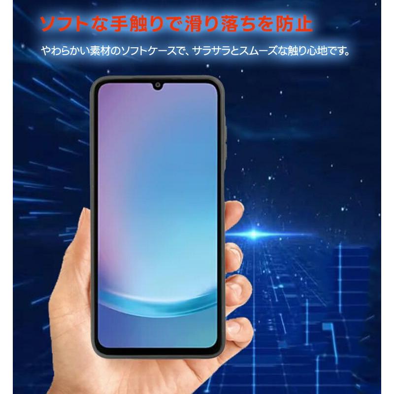 Galaxy A25 5G ケース クリア SC-53F ブラック マット カバー Samsung