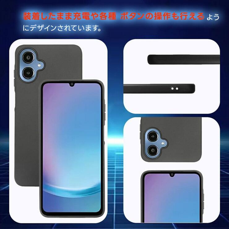 Galaxy A25 5G ケース クリア SC-53F ブラック マット カバー Samsung