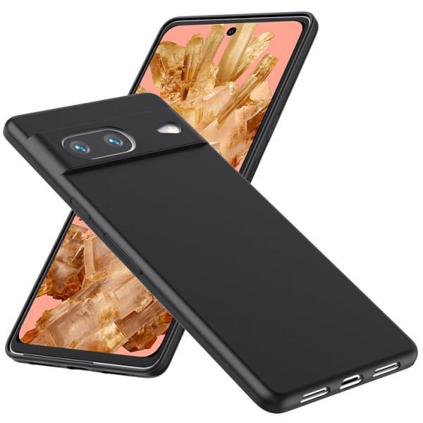 Google Pixel 8 ケース カバー ソフト マット ブラック 黒 TPU