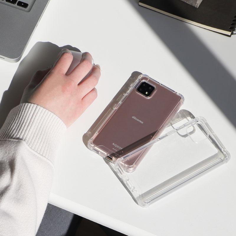AQUOS sense4 sense5G ケース スマホケース クリア ハイブリットケース