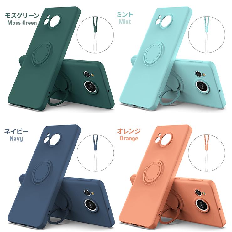 AQUOS sense8 sense7 sense7 plus sense6 sense6s sense4 sense4 lite sense5G sense4 basic ケース カバー スマホリング マットソフトケース マット スタンド｜thursday｜09