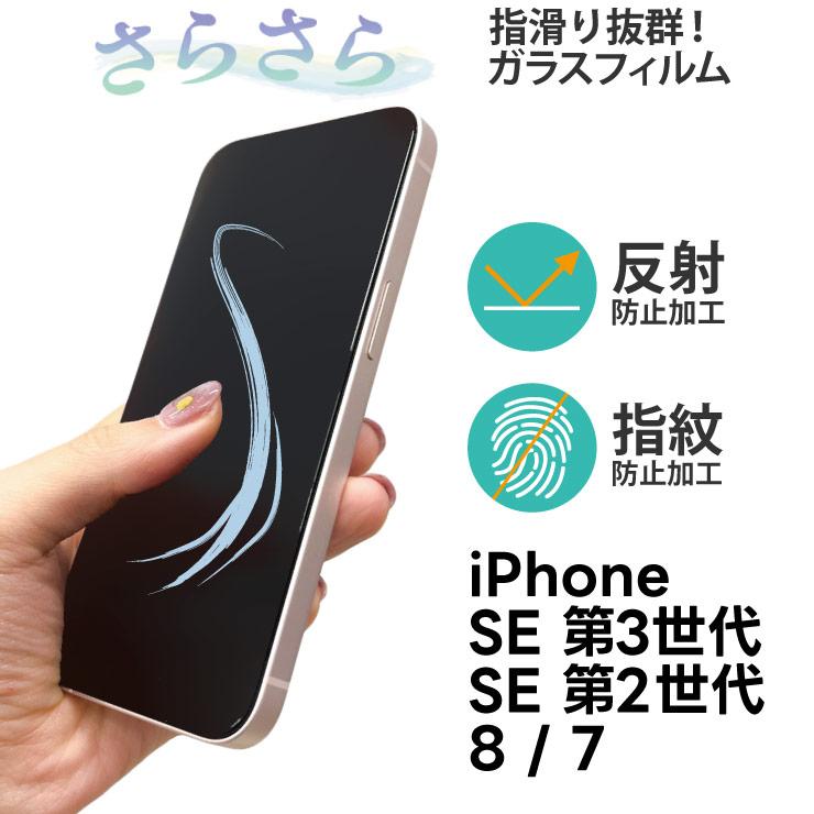 iPhone SE3 フィルム アンチグレア 反射防止 ガラスフィルム さらさら