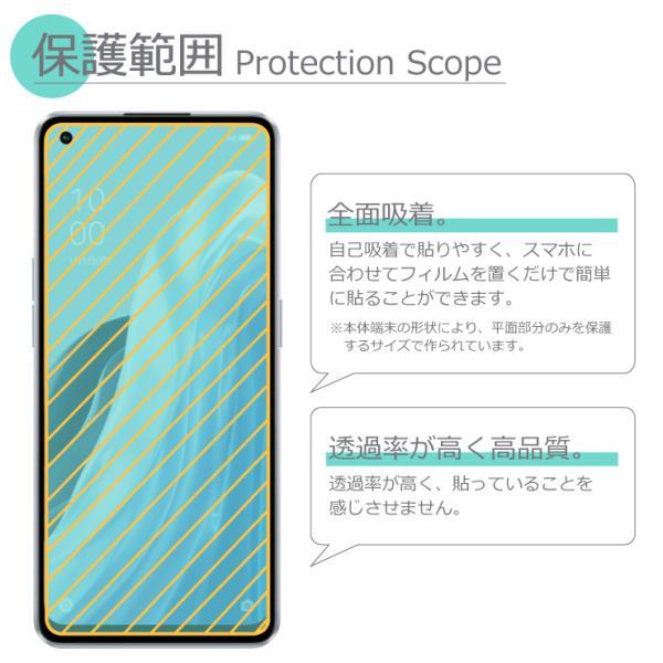 OPPO Reno7 A OPG04 ブルーライトカット ガラスフィルム オッポ リノ