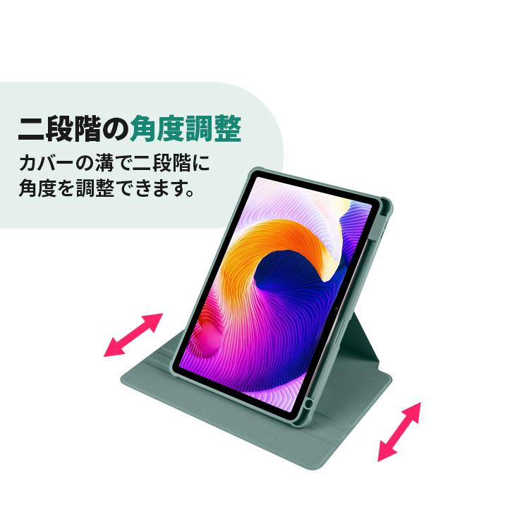 Xiaomi Redmi Pad SE ケースカバー 縦置き 横置き 回転 スタンド 縦横 ペンホルダー クリア シャオミ レドミー レドミ レッドミー パッド 保護 耐衝撃 11インチ｜thursday｜05