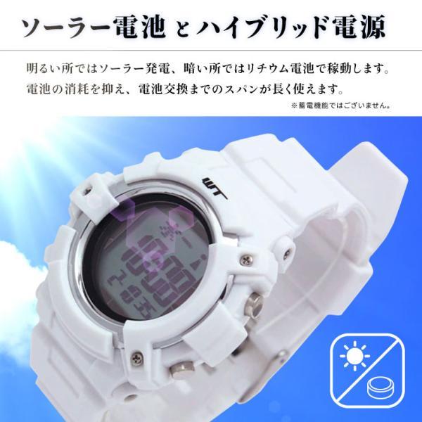電波ソーラーウォッチ 多機能な電波ソーラー腕時計 ウォッチ デジタル