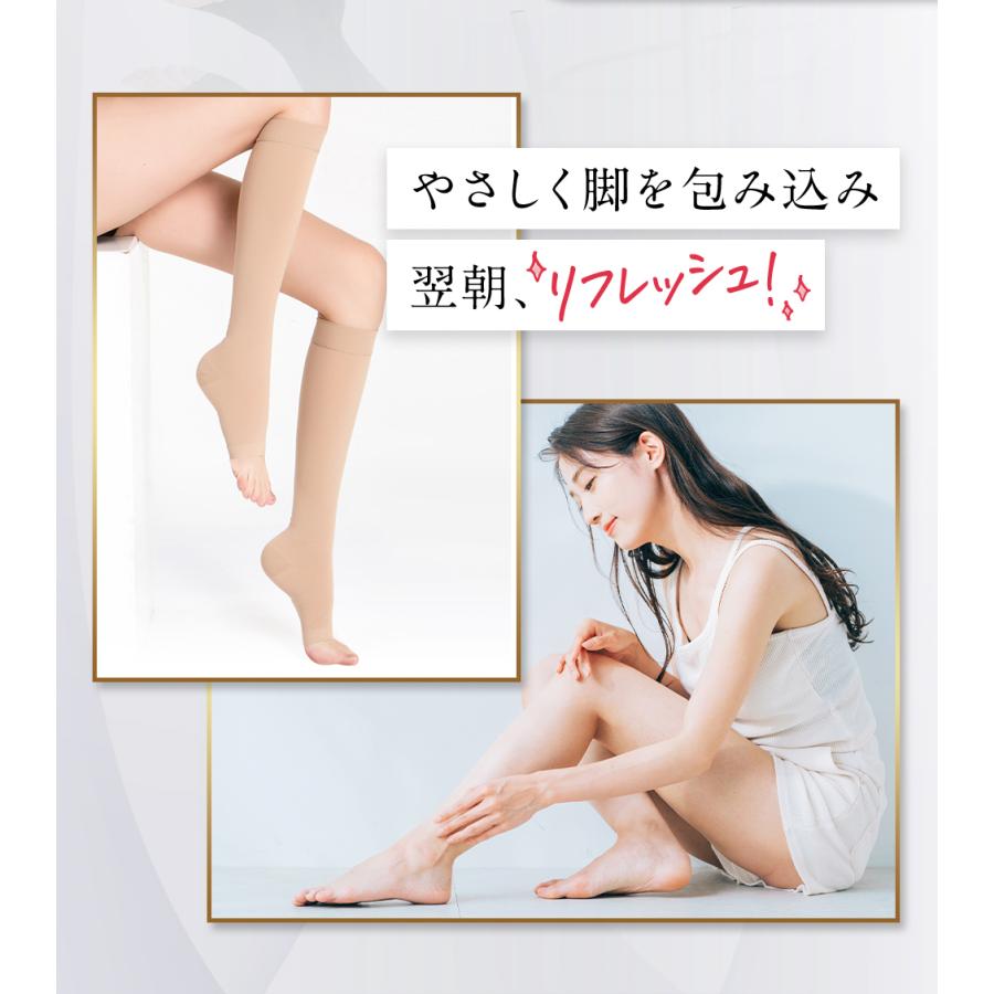 超補正着圧メディビューティ☆日本製☆強力弾性ストッキング ソフトBe