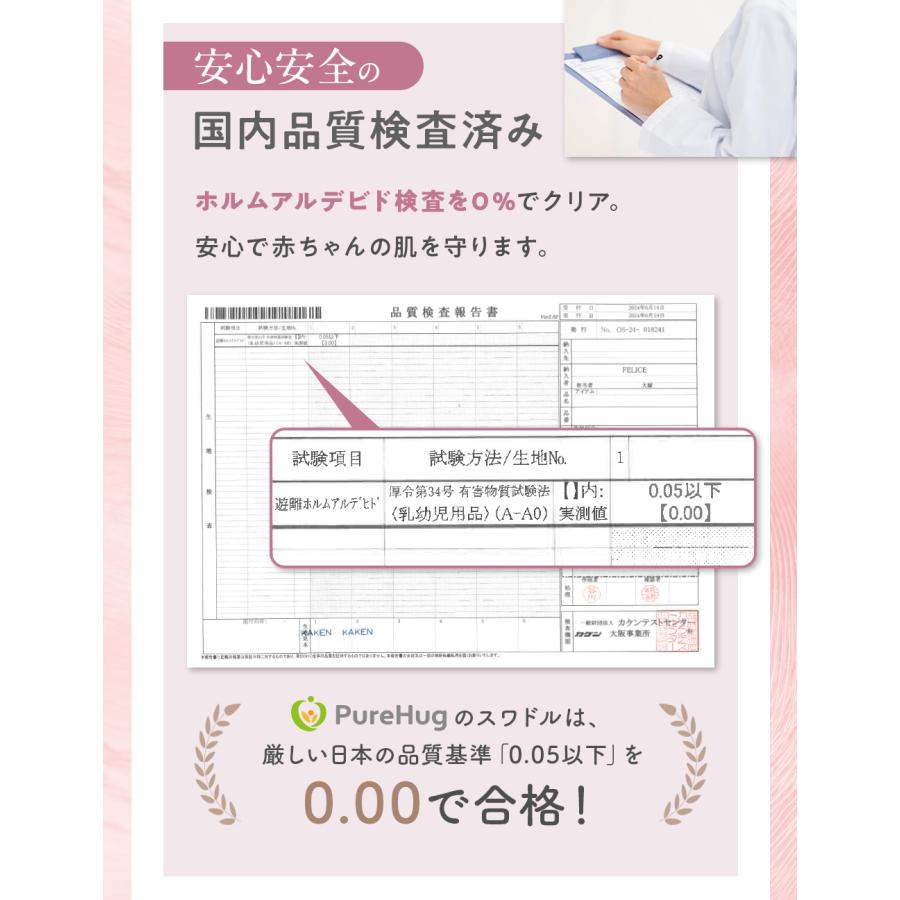 スワドル おくるみ 新生児 スリーパー 秋冬 赤ちゃん ベビー モロー反射 手が出せる すわどる 出産祝い 着る毛布 | PureHug | 13