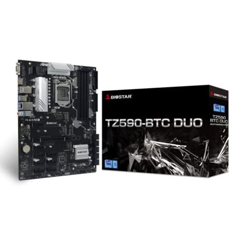 【ネット限定】 BIOSTAR Z590チップセット採用 PCIe 9スロット搭載 マイニング向けマザーボード TZ590-BTC DUO マザーボード