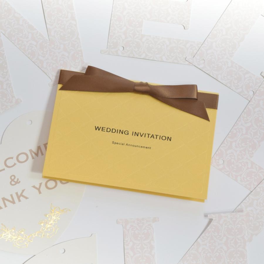 Ti Amo 招待状セット グリッターマスタード 結婚式 最大86 Offクーポン 印刷込み