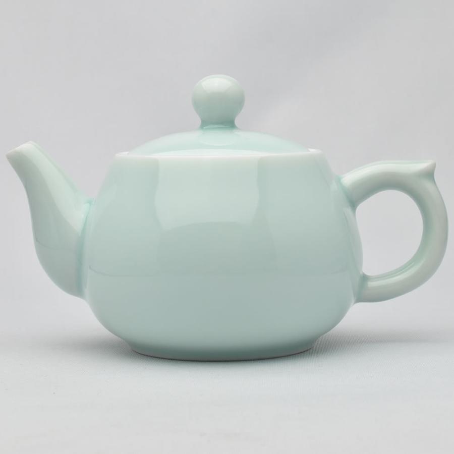 中国茶器 林檎壺（青磁・弟粉）200ml（満水260ml）急須・ティーポット 