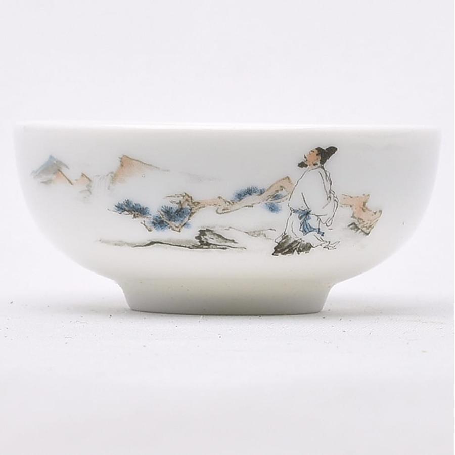 彩磁寛杯 詩聖李白 容量25ml 満水50ml 中国茶器 最大69 オフ