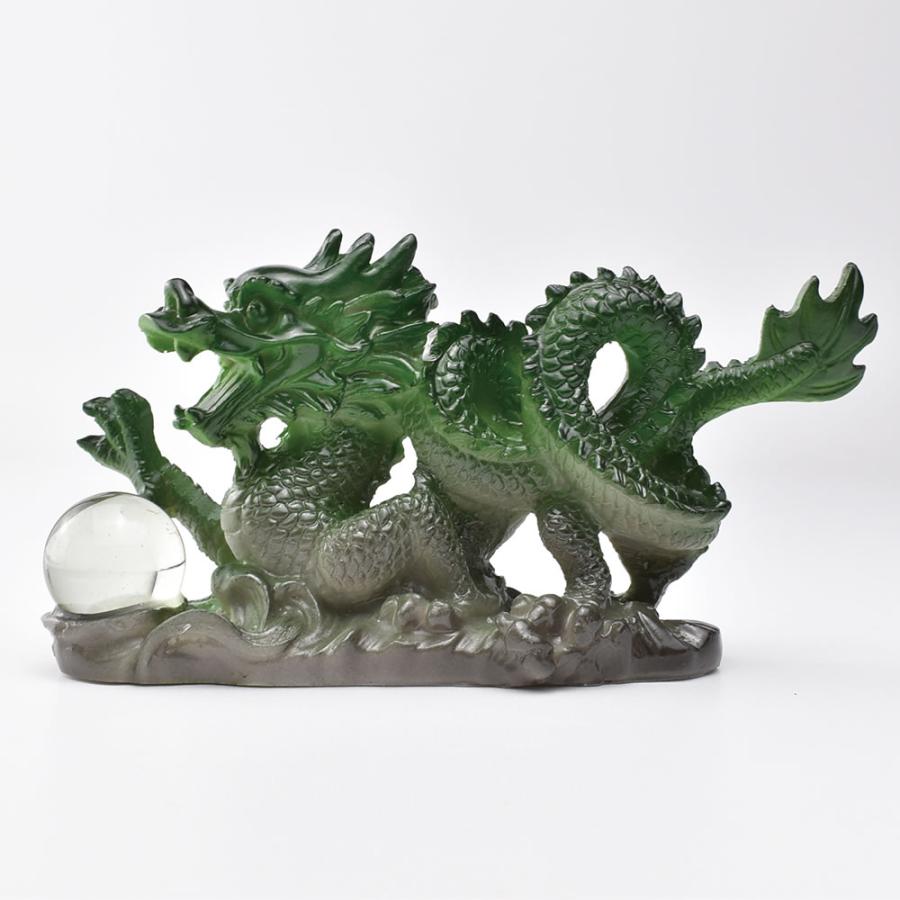 天香茶行 中国茶器 祥龍(変色茶寵・緑) 長15×幅4.5×高8cm : 天香茶行