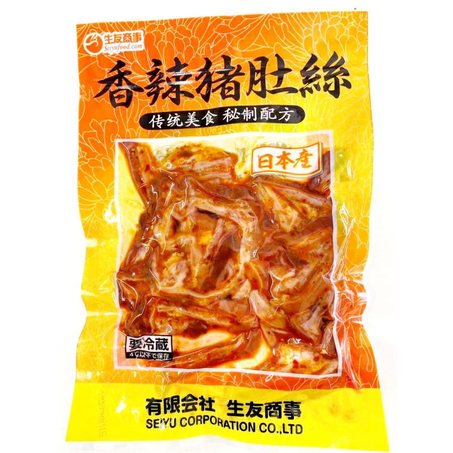 日本国産加工 熟食 香辣猪肚絲 辛口 豚ガツ 千切り 香辣豚肚絲 大人気 150g お得な大人気 酒のつまみ クール便のみ発 F 天華中華物産店 通販 Yahoo ショッピング