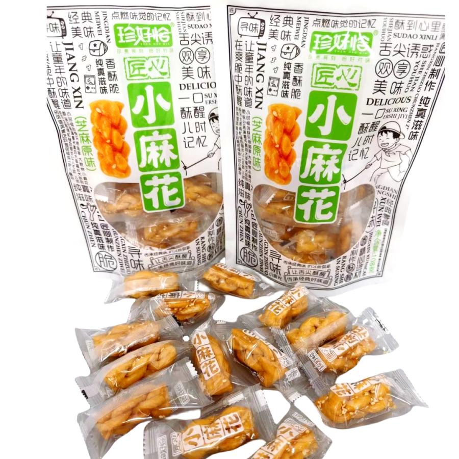 日本正規代理店品 豊麦 原味小麻花 300ｇ マホァ 麻花 油で揚げる食品 小麻花 中華食品 中華 物産 御茶請けやおつまみに 小分けタイプ 即日出荷