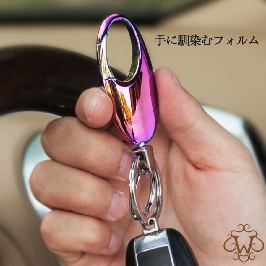 カラビナ キーリング キーホルダー キーケース メンズ レディース ダブルリング スマートキー シンプル かっこいい おしゃれ 丈夫 メタリック We 0623 天祥市 Yahoo ショッピング店 通販 Yahoo ショッピング
