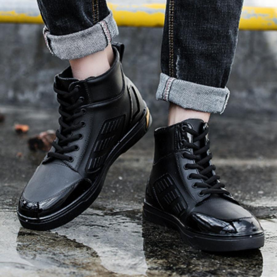 レインブーツ メンズ アウトドア カジュアル ショート スニーカー ビジネス レインシューズ 大きいサイズ 晴雨兼用 梅雨 滑り止め 軽量 通勤 通学 防水 雨靴 通販 激安 スニーカー