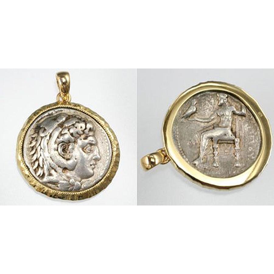 アレキサンダー大王 古代コイン K18枠ペンダント : ワールドコインギャラリー - 通販 - Yahoo!ショッピング