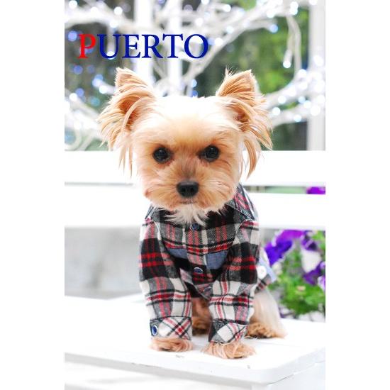 プエルト PUERTO フリーマンズ ネルシャツ 1 1h 2 2h 3 小型犬 犬服 トップス シャツ セレブ 送料無料の画像