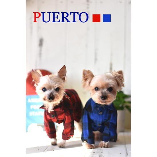 プエルト PUERTO ブロックスターワッペンシャツ 3h 4 小型犬 犬服 トップス シャツ セレブ 送料無料の画像