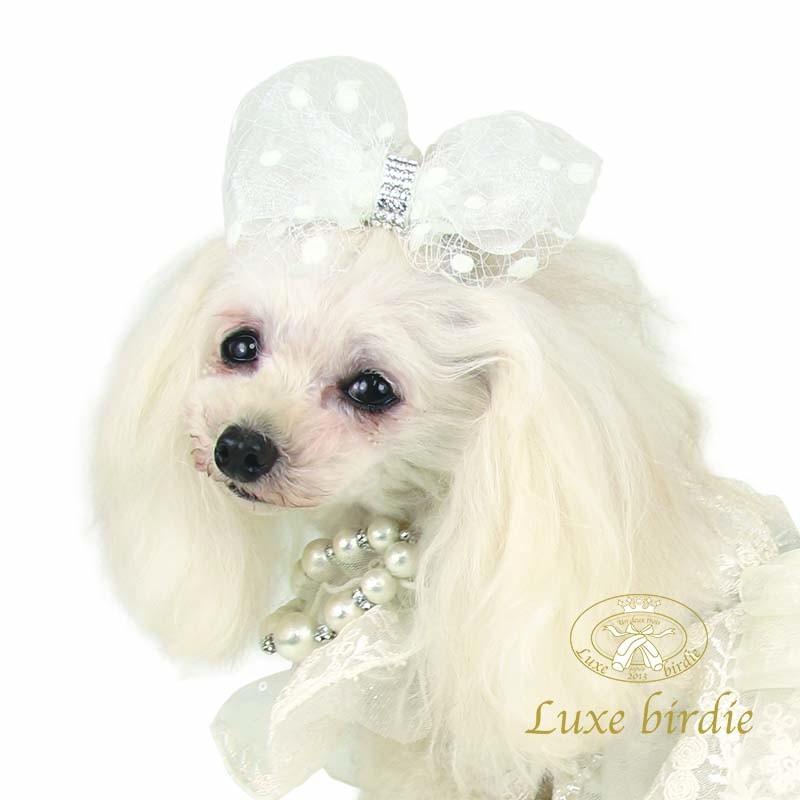 リュクスバーディ Luxe Birdie コットンパールネックレス 小型犬 セレブ アクセサリー 犬用品 ネックレス Tiara Pets Japan 通販 Yahoo ショッピング