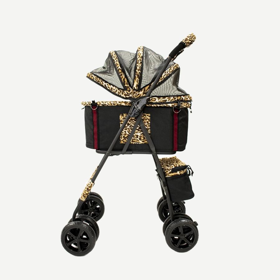 天使のカート レオパード・ブラック(M) 犬用品 ペット キャリーバッグ