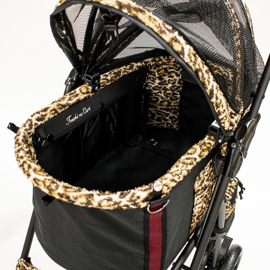天使のカート レオパード・ブラック(S) 犬用品 ペット キャリー