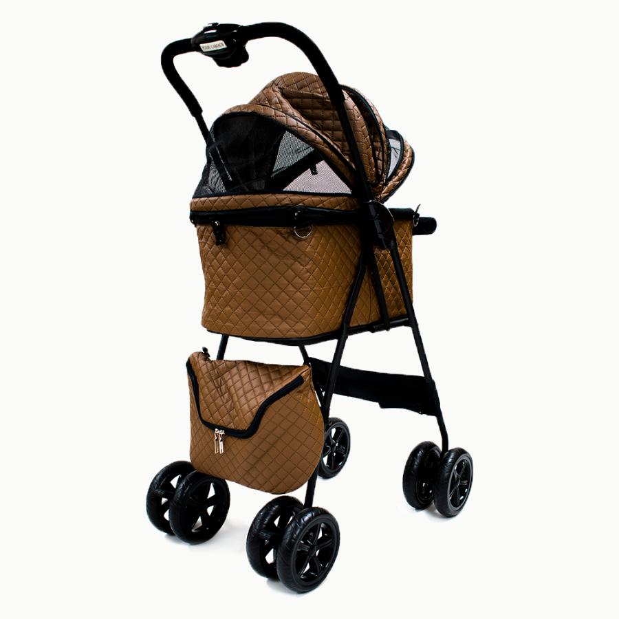 ブラウン 犬用品 天使のカート Brown マット キャリーカート ペットカート キルト ポルテ Quilt L ペットカート Japan キャリーカート L Tiara 犬用品 Porte ペットバギー Set Pets Full Mat