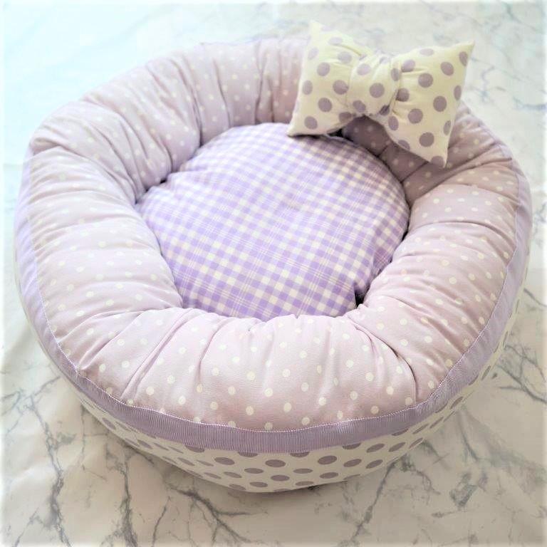 ボンボンコピーヌ Bon Bon Copine Dotコンビ ラウンドベッド M 小型犬 ベッド ソファ カドラー セレブ 送料無料 22562 M Tiara Pets Japan 通販 Yahoo ショッピング