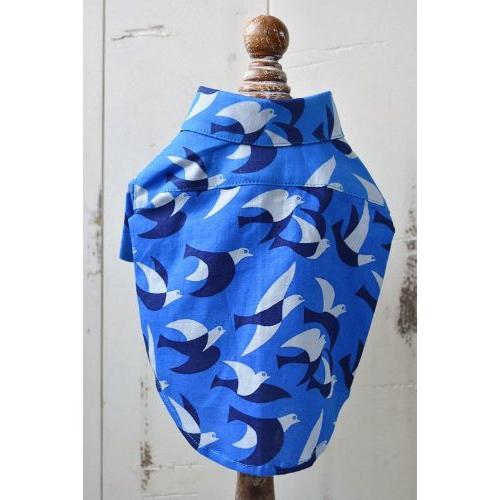 プエルト PUERTO 青の鳥 半袖シャツ 3h/4 小型犬 犬服 ウエア トップス シャツ セレブ 送料無料の画像