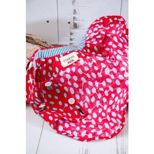 プエルト PUERTO ビーンズ半袖シャツ RD 3h/4 小型犬 犬服 ウエア トップス シャツ セレブ 送料無料の画像