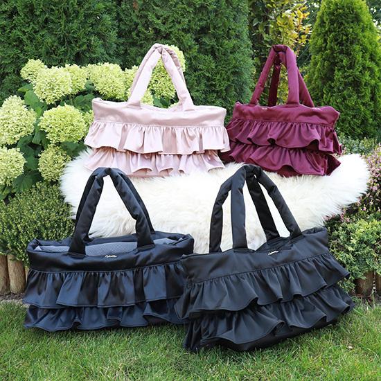 ミムット Mimtto Frilled Satin Dog Carrier Medium 小型犬 犬用 ペット キャリーバッグ セレブ 送料無料 M Tiara Pets Japan 通販 Yahoo ショッピング