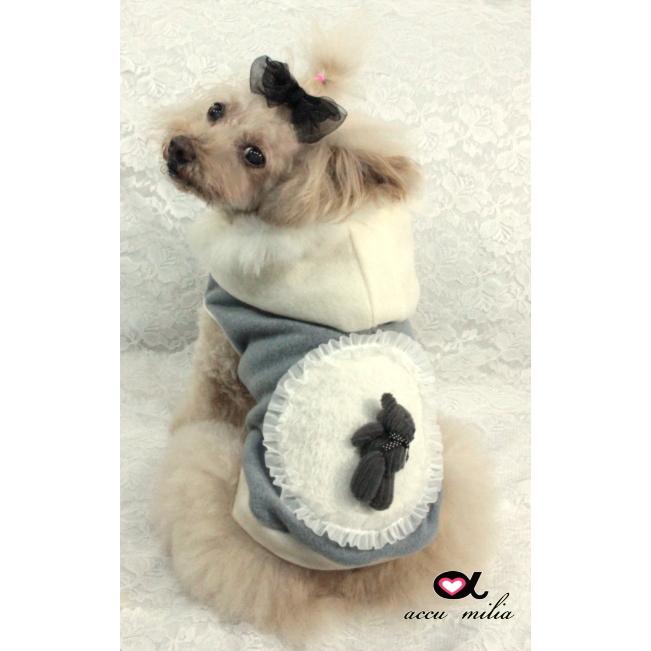 アキュミリア accu milia マスコットベアーパフパーカー21’ MS/M 小型犬 犬服 ウエア トップス パーカ セレブ 送料無料の画像