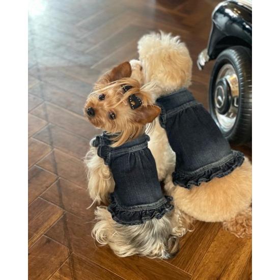 ミントタン minttan ヴィンテージデニムワンピ 小型犬 犬服