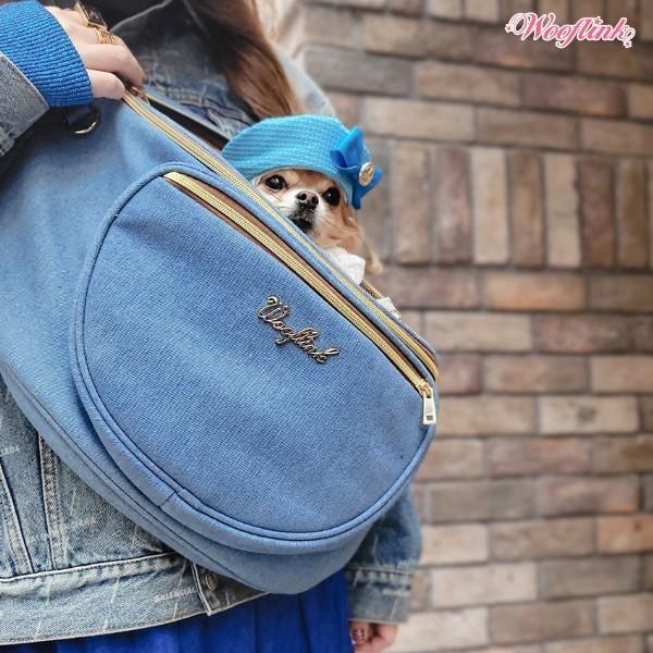 WOOFLINK 【ウーフリンク】デニムキャリーハグミーバッグ 犬用 ウーフ