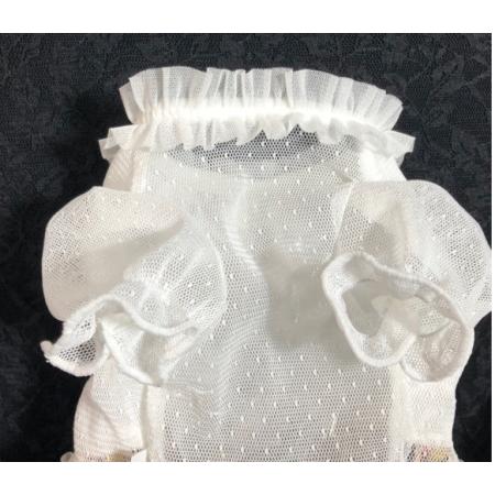 アキュミリア accu milia ボレロ風バフスリーブグローラメワンピ XS/SS  小型犬 犬服 ウエア ワンピース ドレス セレブ 送料無料の画像