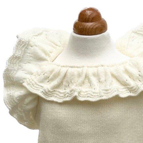 ゴッドピヴァ GODPIVA organic cottonスカラップワンピース 小型犬 犬服 ウエア ワンピース ニット セーター セレブ 送料無料の画像
