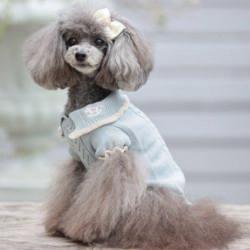 ゴッドピヴァ GODPIVA organic cottonハートニット 小型犬 犬服 ウエア トップス ニット セーター セレブ 送料無料の画像