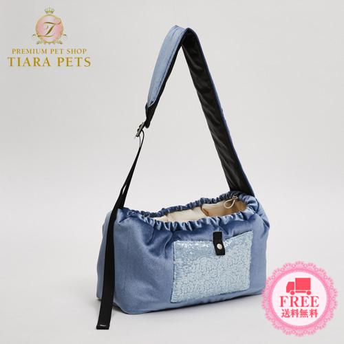 ルイスドッグ louisdog Denim Velour Sling Bag Grand 小型犬 犬用 ペット キャリーバッグ スリング