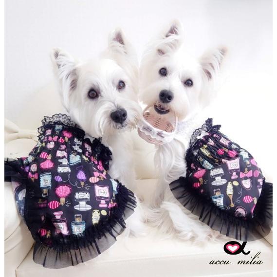 アキュミリア accu milia パフュームシャーリングワンピー L  小型犬 犬服 ウエア ワンピース ドレス セレブ 送料無料の画像