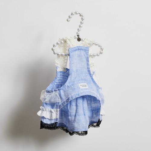 ルイスドッグ louisdog Breeze Organic Linen Dress 小型犬 犬服 ウエア ワンピース ドレス セレブ  送料無料の画像