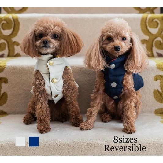 プエルト PUERTO オックスフォード リバーシブルダウンベスト 4h【小型犬 犬服 ウエア アウター 上着 コート セレブ 】_6