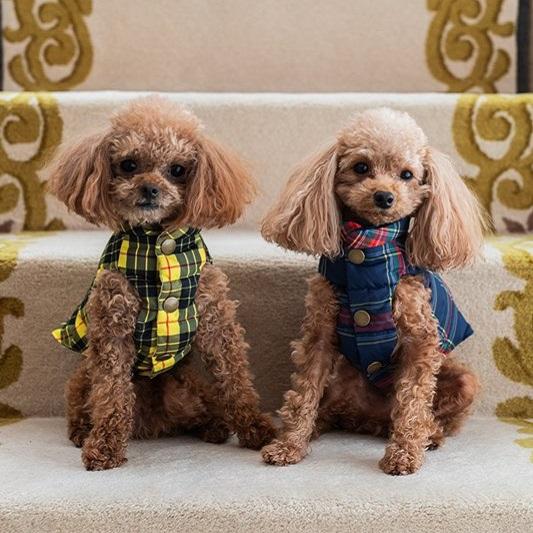 プエルト PUERTO オックスフォード リバーシブルダウンベスト 4h【小型犬 犬服 ウエア アウター 上着 コート セレブ 】_7