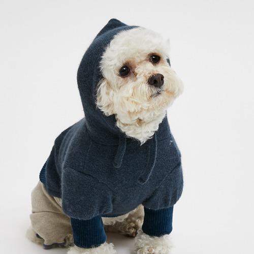 ルイスドッグ louisdog Navy Angora Hood 犬服 小型犬 ウエア アウター 上着 ジャンパー パーカー セレブ 送料無料の画像